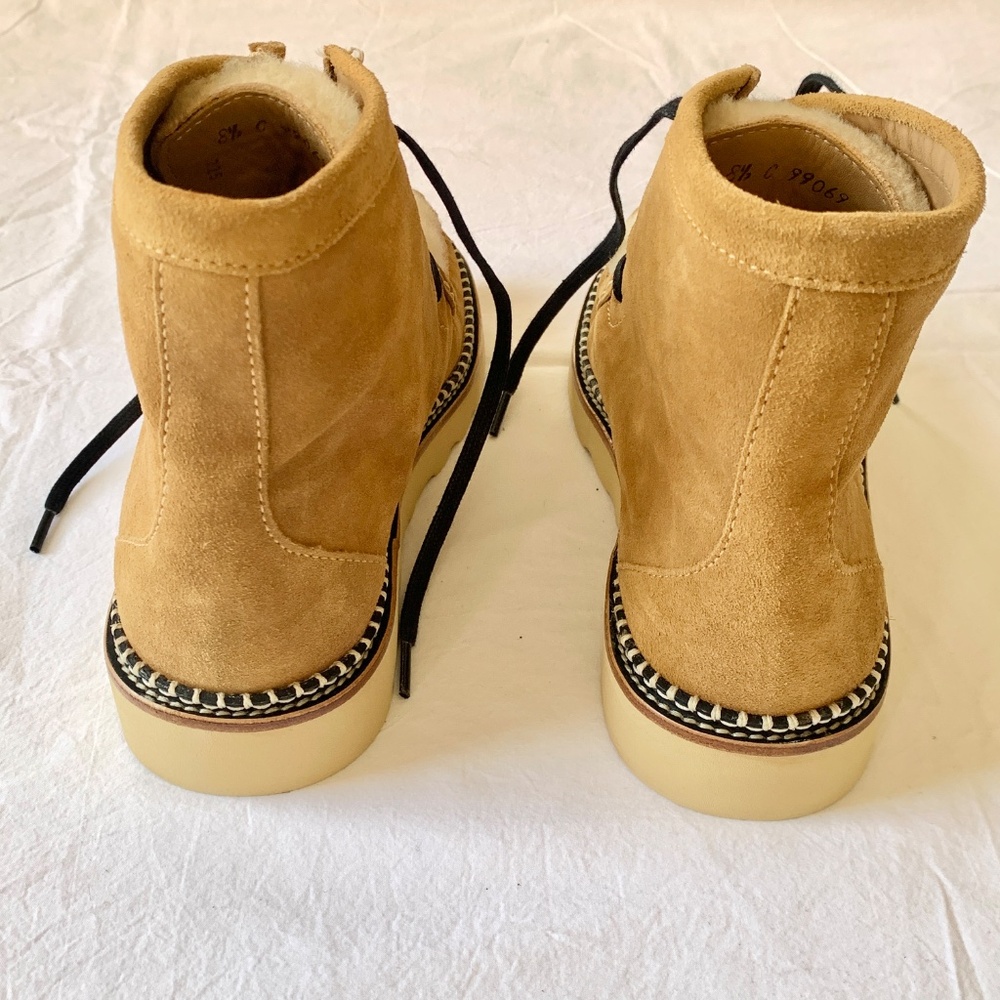 Freda Salvador Winnie Moccasin Boots Hazel Suede With Shearling 8.5 - Picture 7 of 13